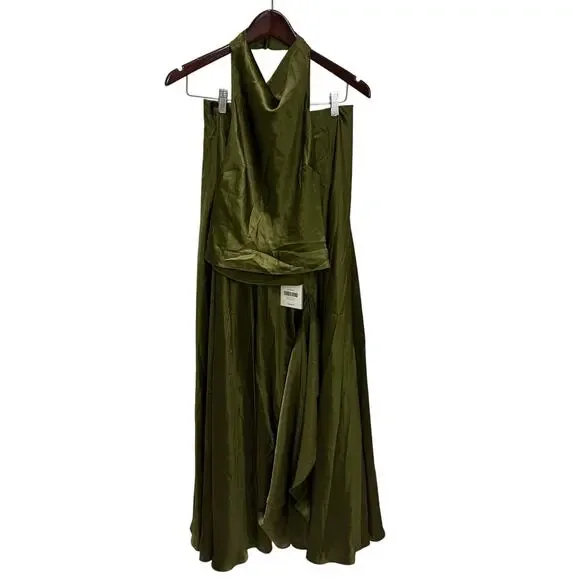 New Reformation Sera Silk Two Piece Set - Picture 2 of 5